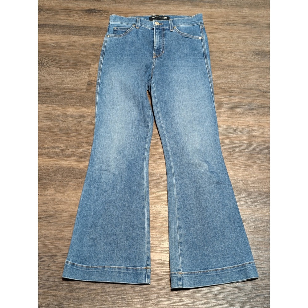 Veronica Beard Carson‎ Ankle Flare High Rise Jeans Tide Down Blue Size 27